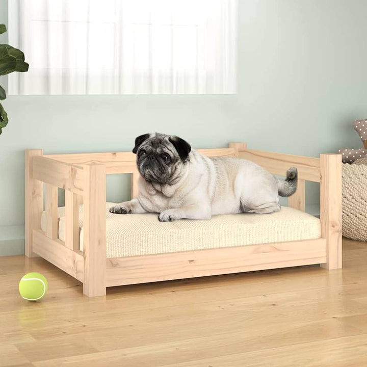homiuse Hundebett 65,5x50,5x28 cm Massivholz Kiefer Katzenbett Hundekorb Katzenkorb Hundebett Grosse