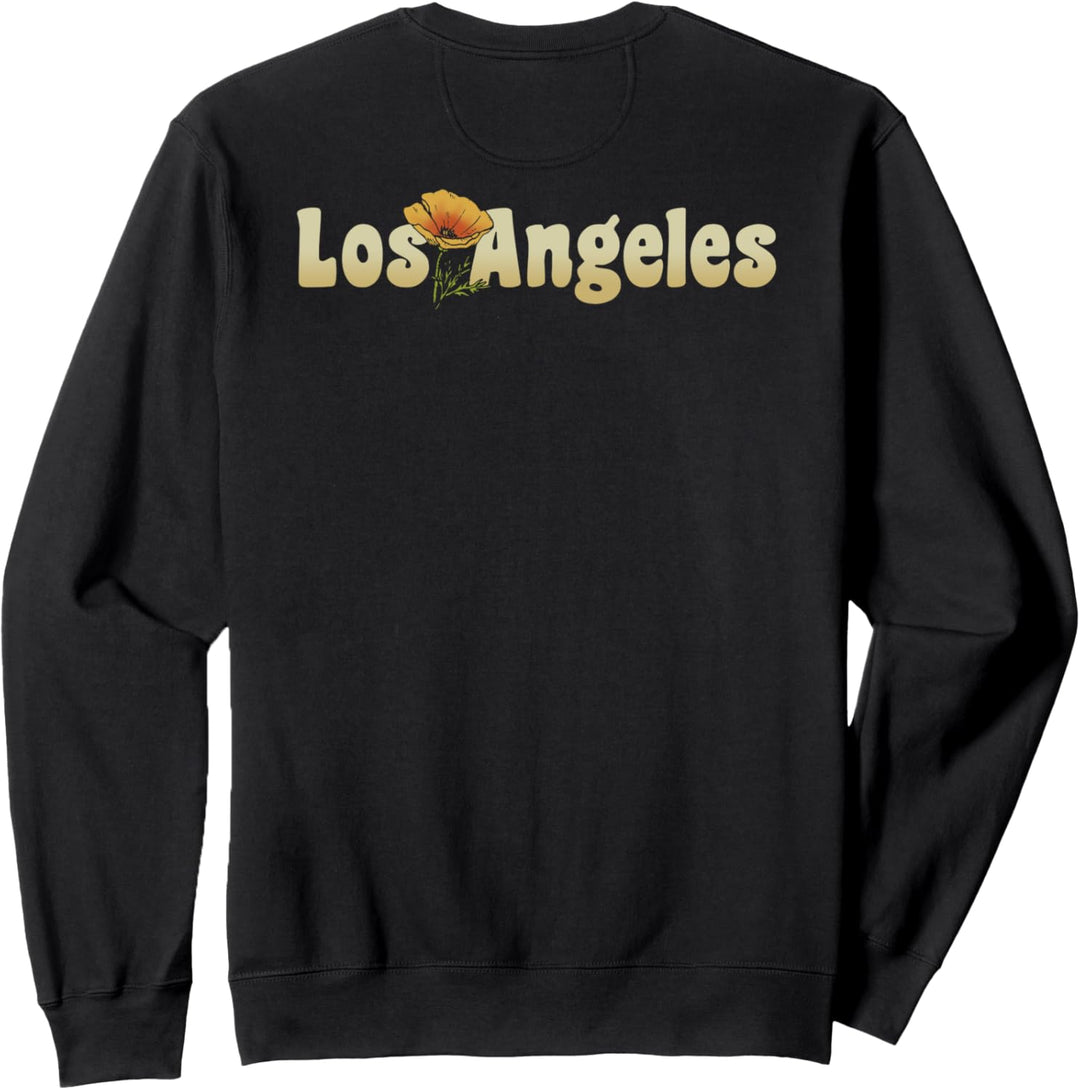 Trendy Simple Poppy Los Angeles Front & Back Sweatshirt