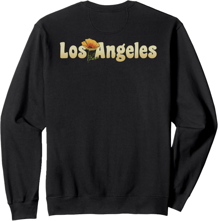 Trendy Simple Poppy Los Angeles Front & Back Sweatshirt