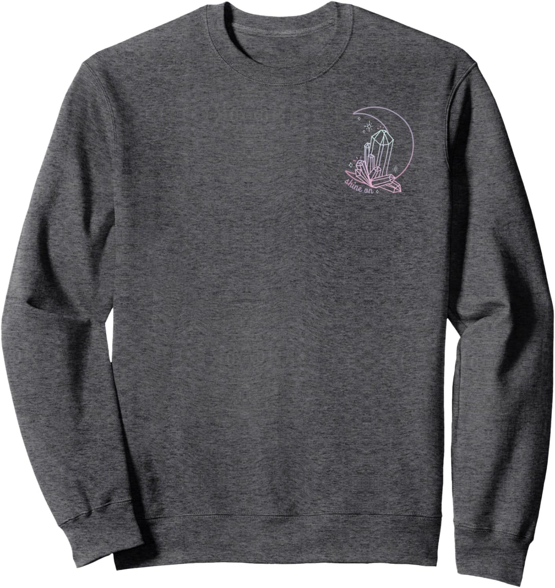 Moon Crystal Sparkle Pocket Print Sweatshirt