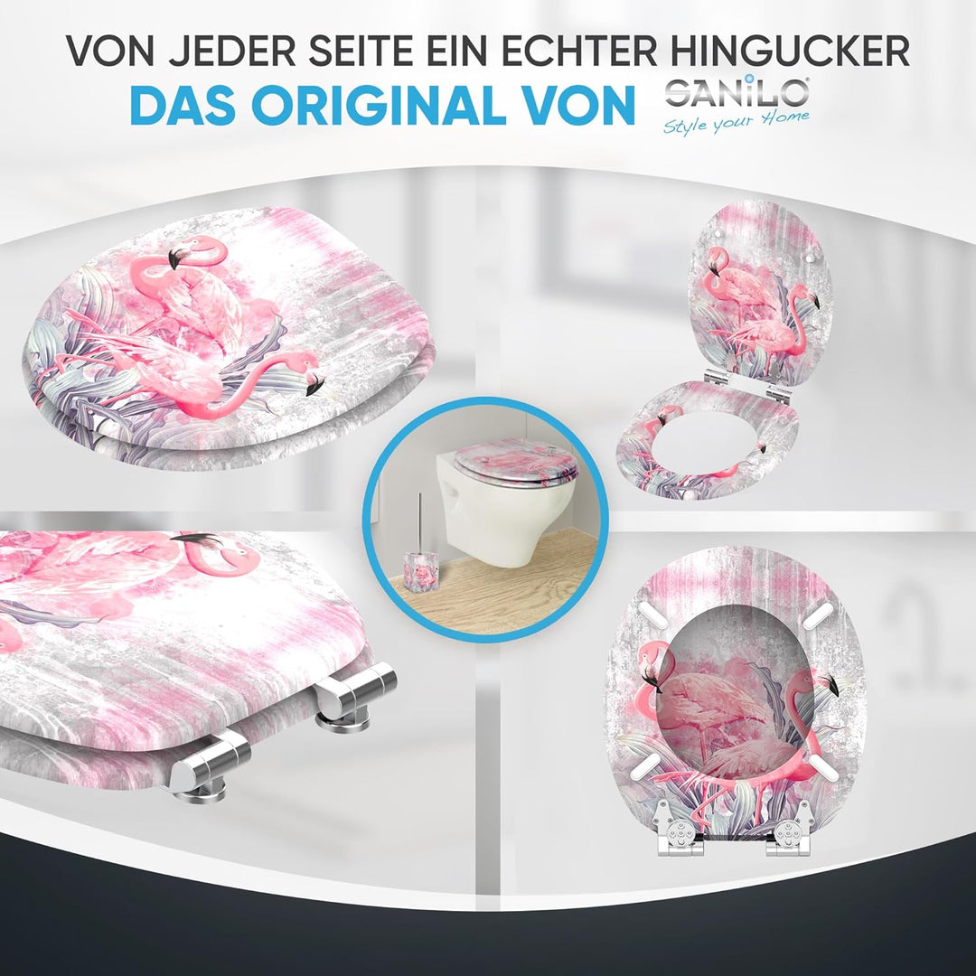 Sanilo WC Sitz mit Absenkautomatik, viele neue Toilettendeckel zur Auswahl, hochwertige Oberfläche,