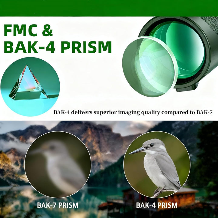 Mengshen 8x40 Monokular Teleskop Komplett-Set inkl. Handy Adapter Stativ für Digiskopie Outdoor Aben