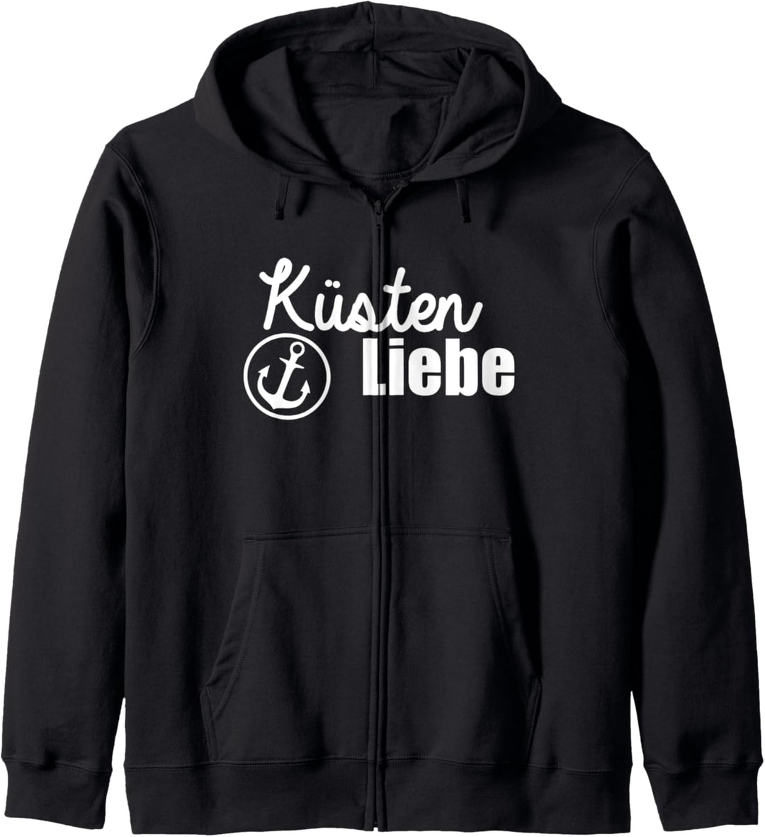 Küstenliebe mit Anker - Geschenk Kapitän Skipper Segelboot Kapuzenjacke