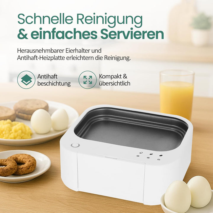 Emerio bester Eierkocher EB-115560 kocht alle drei Garstufen [weich|mittel|hart] in nur einem Kochvo