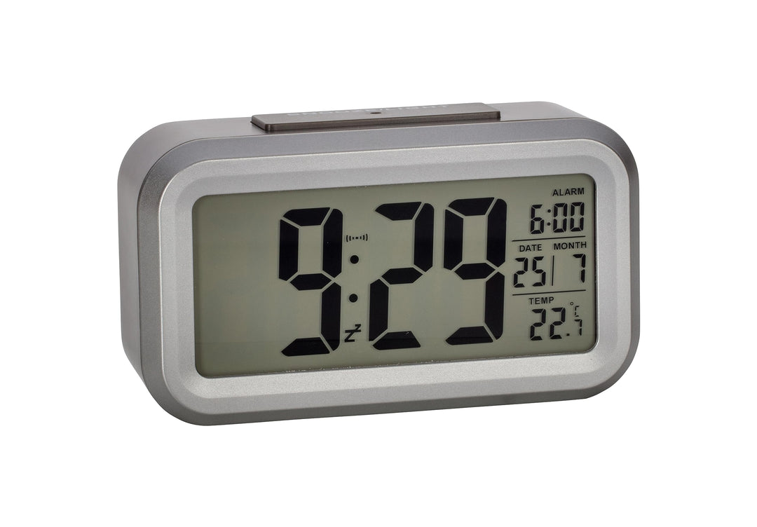 TFA Dostmann 60.2553 Digitaler Funk Wecker mit Temperatur Lumio Plus (anthrazit), Anthrazit