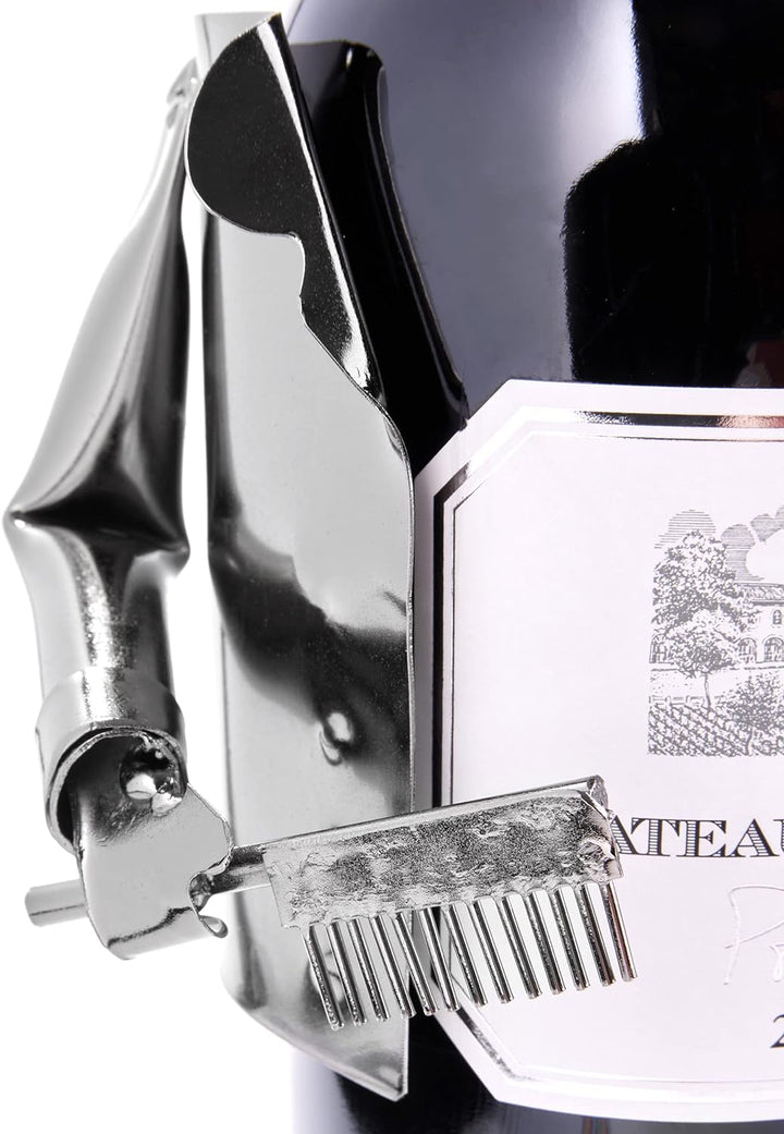 BRUBAKER Weinflaschenhalter Haarstylist - Metall Skulptur Flaschenständer - 20 cm - Wein Geschenk fü
