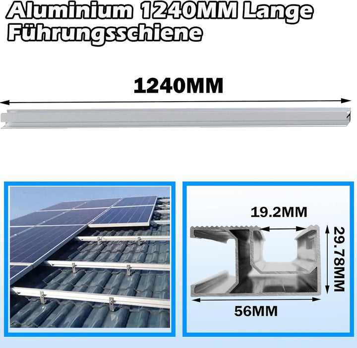 Photovoltaik Solar Halterung Ziegeldach Befestigungssystem 10 Module, Solarmodul Halterung Ziegeldac
