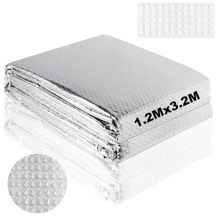3.2 m x 120 cm Heizkörper Reflexionsfolie Heizung, 3mm Dicke Isolierfolie Dämmfolie Doppelseitige Al