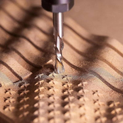 SpeTool Spiralnutfräser 8mm Schaft Downcut 32mm Schnittlänge Nutfräser Spiralfräser 2 Flöten Router