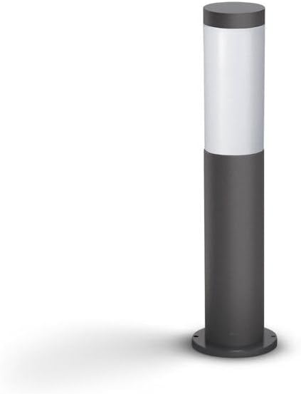 Philips Outdoor LED Sockelleuchte Utrecht, für den Aussenbereich, Anthrazit, 60W, IP44 Schutzklasse,