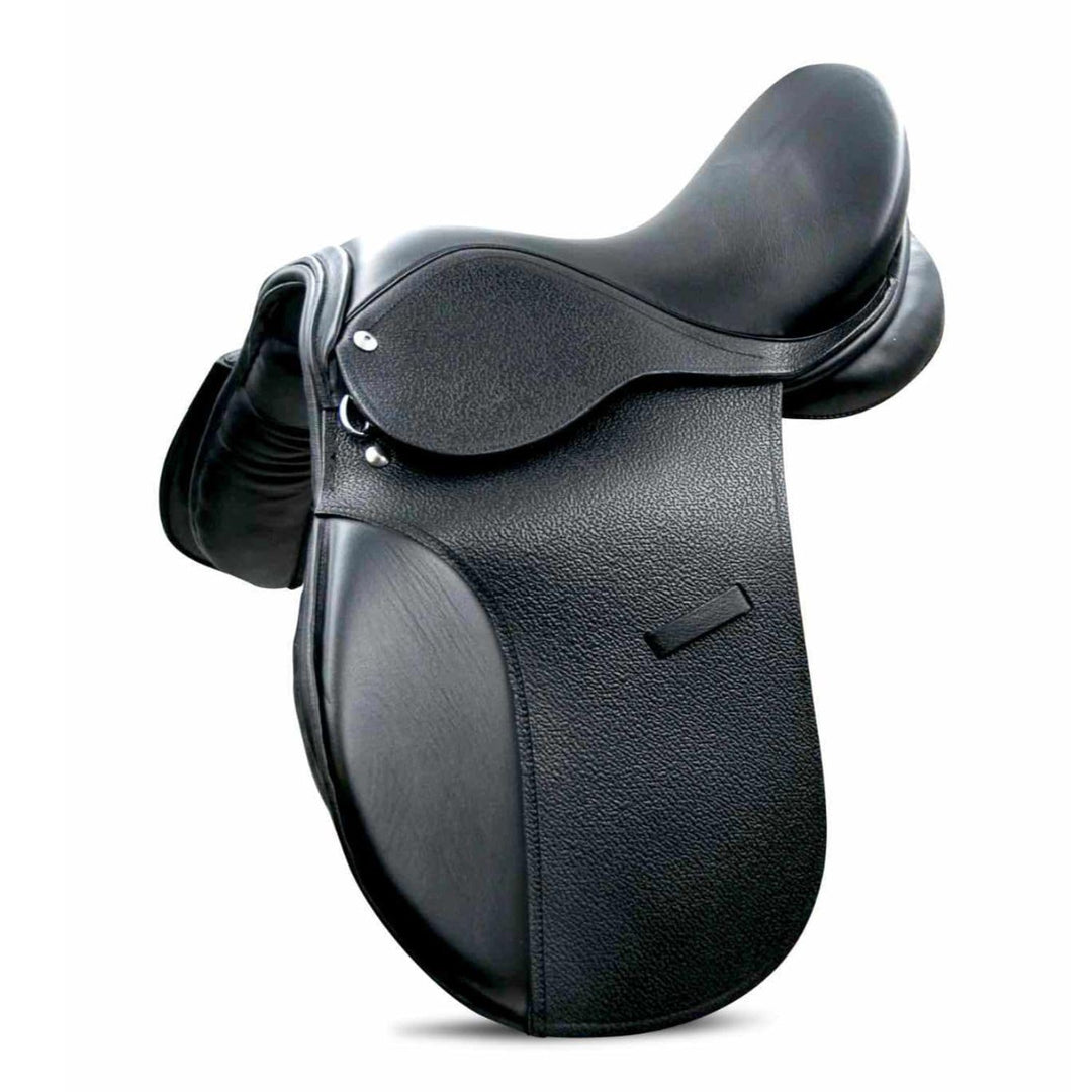 AMKA Sattel für Pony aus Leder schwarz Weite Kammer 12, 12