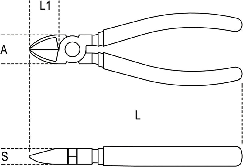 Beta 1082BM 140 Diagonalseitenschneider (Schneidzange, Kabelschneider, Griffe aus hochwertigen Bimat