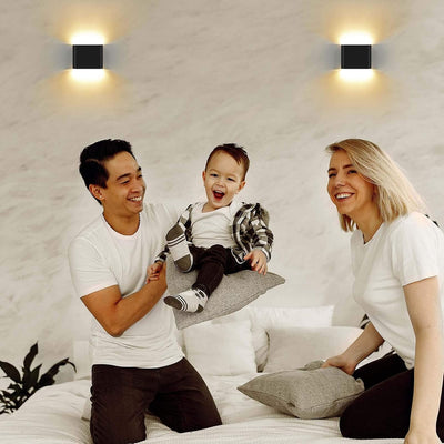 KAWELL 6W Modern Wandlampe LED Wandleuchte Up Down Aluminium Wandbeleuchtung Wasserdicht IP65 Innen