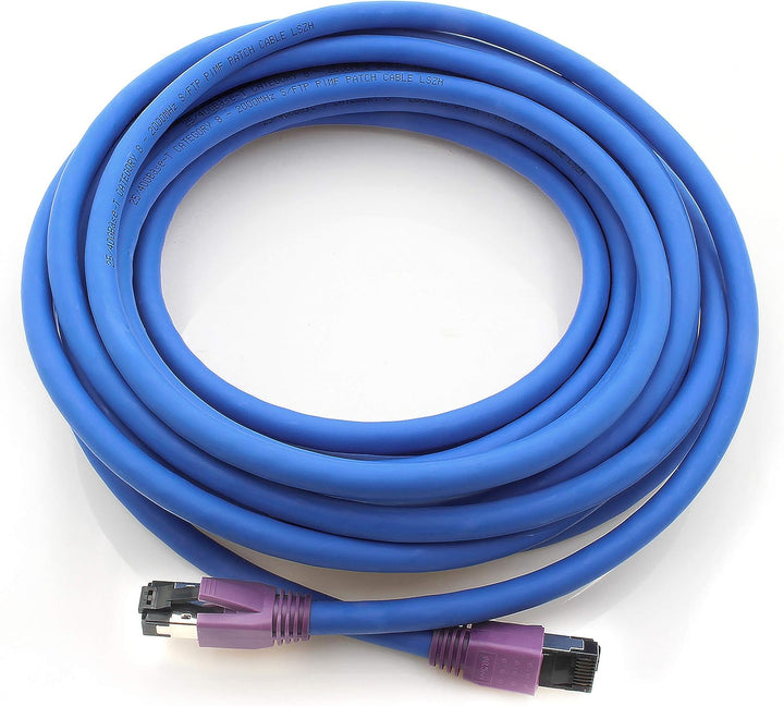 1CONN 10m Cat8 Gigabit Ethernetkabel Netzwerkkabel 40Gb s S FTP LSZH Cat 8 Datenkabel Rj45 blau - 5