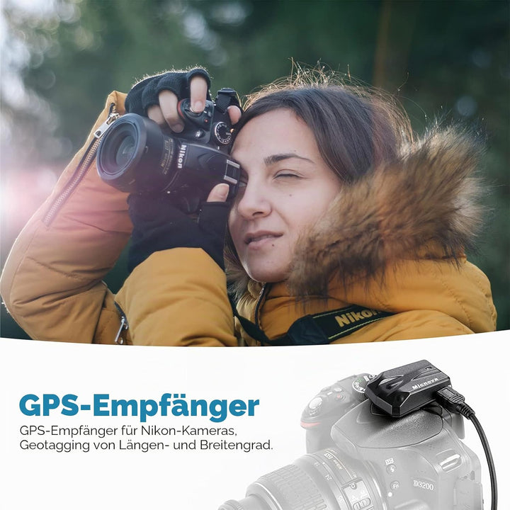 Micnova Kamera GPS Empfänger Navigation Geotagging für Nikon D3100, D3200, D3300, D5000, D5100, D520