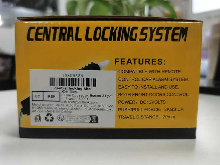 XUKEY Zentralverriegelung Universal Auto Türschloss Keyless Entry System mit 2 Fernbedienung, Autotü