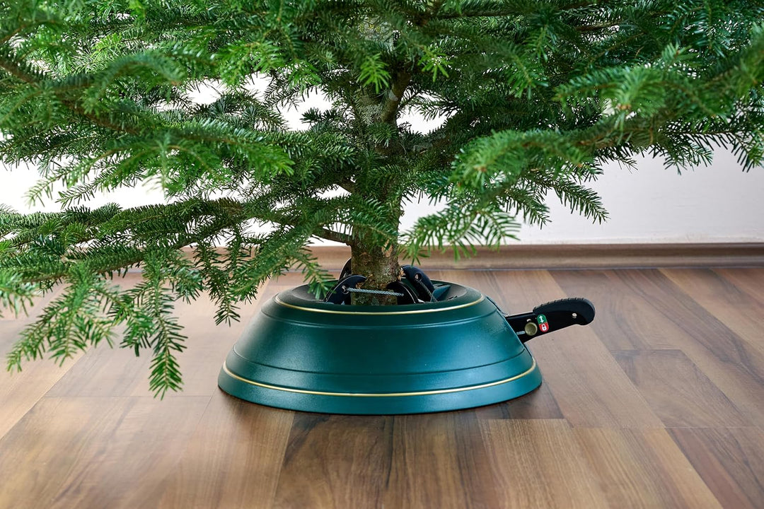 KRINNER Weihnachtsbaum Christbaumständer Vario Classiv Grün 39cm inkl. Fusspedal-und Einseiltechnik