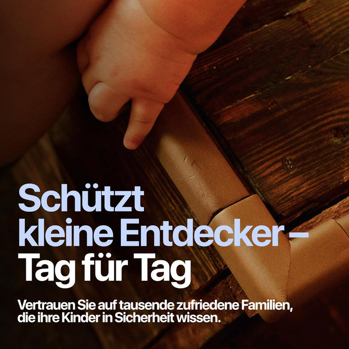 4.5m Schutzgitter und 4 Selbstklebende Ecken für scharfe Kanten und Ecken, Braun Komf-15BR, Komf-15B