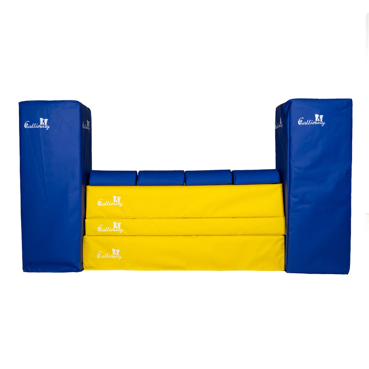Callieway Turnier Agility Mauer „Bounce Over - Soft“ – alle FCI Sprunghöhen (gelb/blau), gelb/blau
