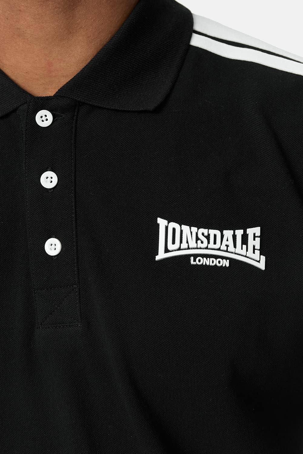 Lonsdale Herren Brochel Poloshirt XL Black/White, XL Black/White