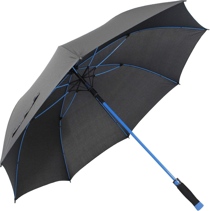 iX-brella XXL Stockschirm Fiberglas Golf Automatik Schwarz Blau, Blau