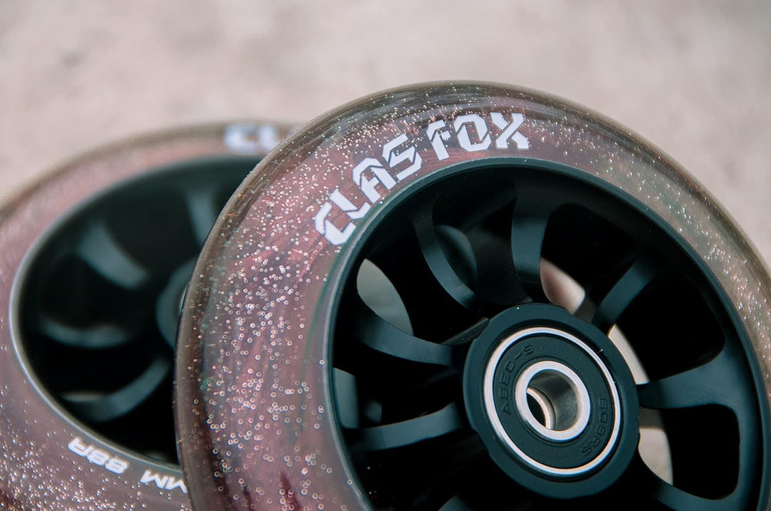 CLAS FOX Pro Stunt Scooter Rollen Roller Räder Wheels 100mm EIN Paar mit ABEC-9 Kugellager CNC Metal