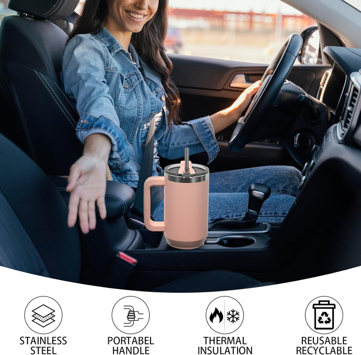 WATERSY 40oz Kaffeebecher to Go Thermobecher Doppelwandiger Edelstahl Vakuum Auslaufsicher Trinkbech