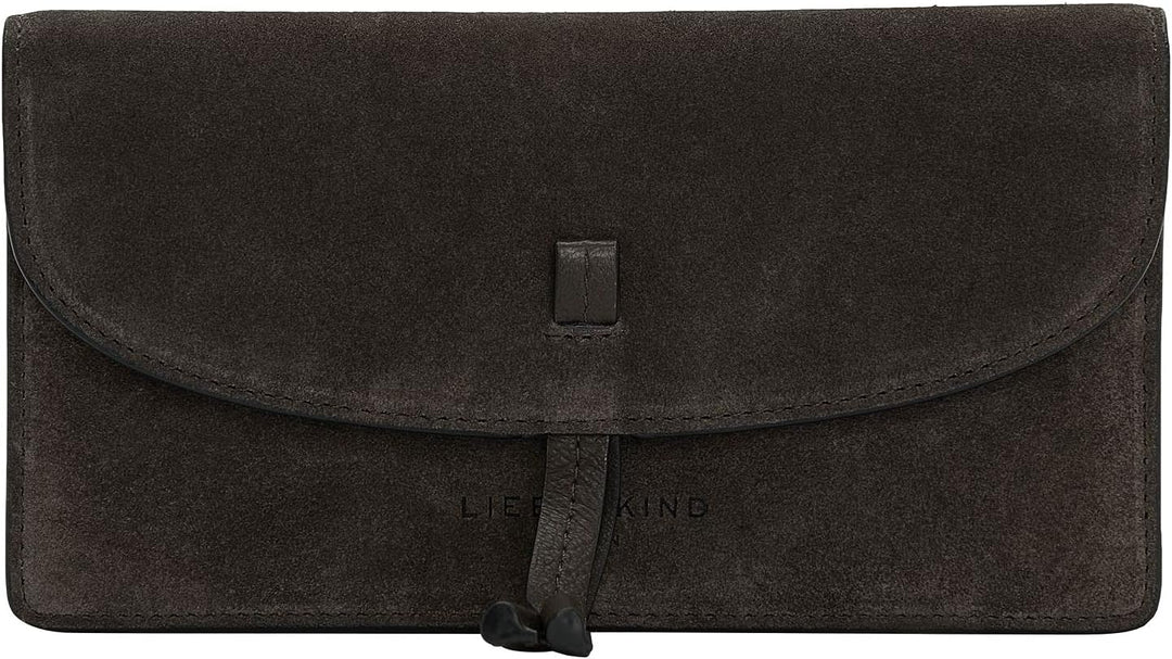 Liebeskind Damen Slam (OOS) Purse L L (HxBxT 9.4cm x 18.5cm x 2.5cm ) Dark Chocolate Suede, L (HxBxT