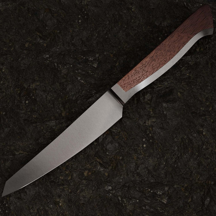 GÜDE Solingen - Steakmesser Glatt geschmiedet, 14 cm, Walnussholz, CAMINADA, Handmade Germany, Braun