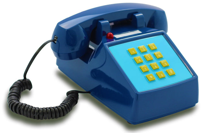 Opis Technology PushMeFon Cable: 1970er Designer Retro Tastentelefon Schnurgebunden/Festnetztelefon