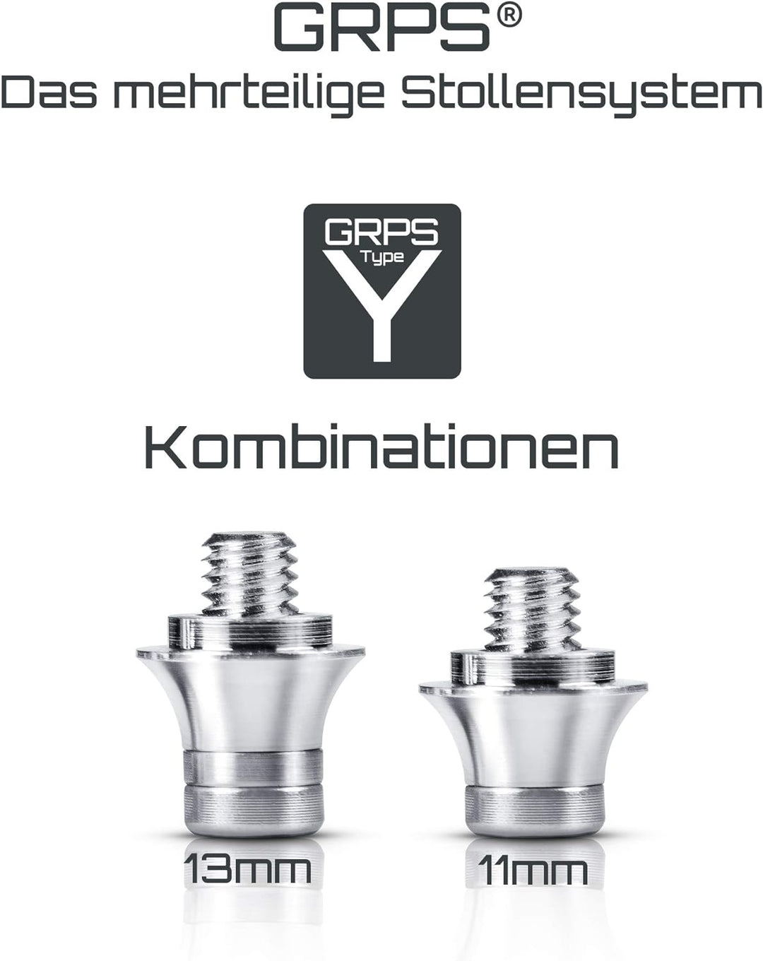 GRPS Type Y - Profi Fussball Stollen - Höhe verstellbar 13mm 11mm Basic, Basic