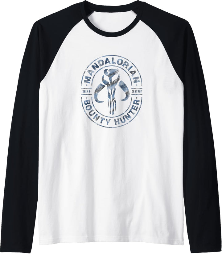 Star Wars The Mandalorian Bounty Hunter Stamp Raglan