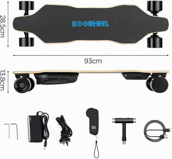Hochleistungs-Elektro-Skateboard mit Fernbedienung, 40/45 km/h Höchstgeschwindigkeit, 30 km Reichwei