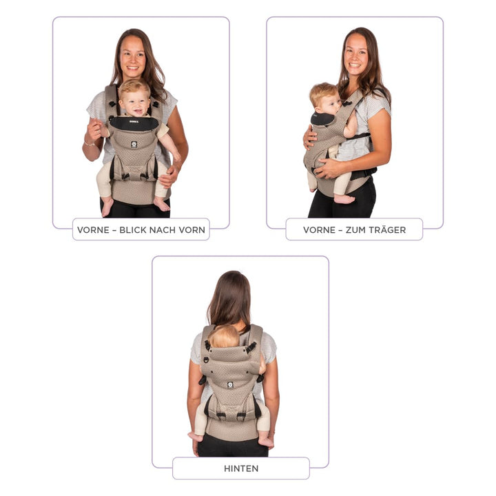 Dooky Carrier Urban Comfort, Babytrage Neugeborene ab Geburt, Ergonomische Babytrage 0-3 Jahre, 3.5-