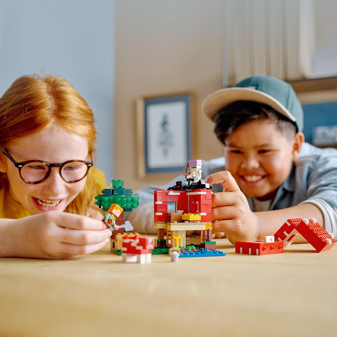LEGO Minecraft The Mushroom House 21179 Building Kit; Toy House Playset; Great Gift for Kids and Pla