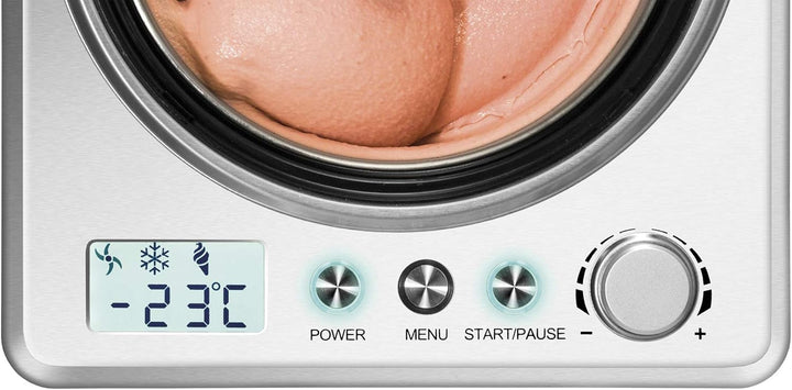 Unold 48870 Eismaschine Profi mit Kompressor, Volumen für 2 L Eiscreme, elegantes Edelstahlgehäuse,