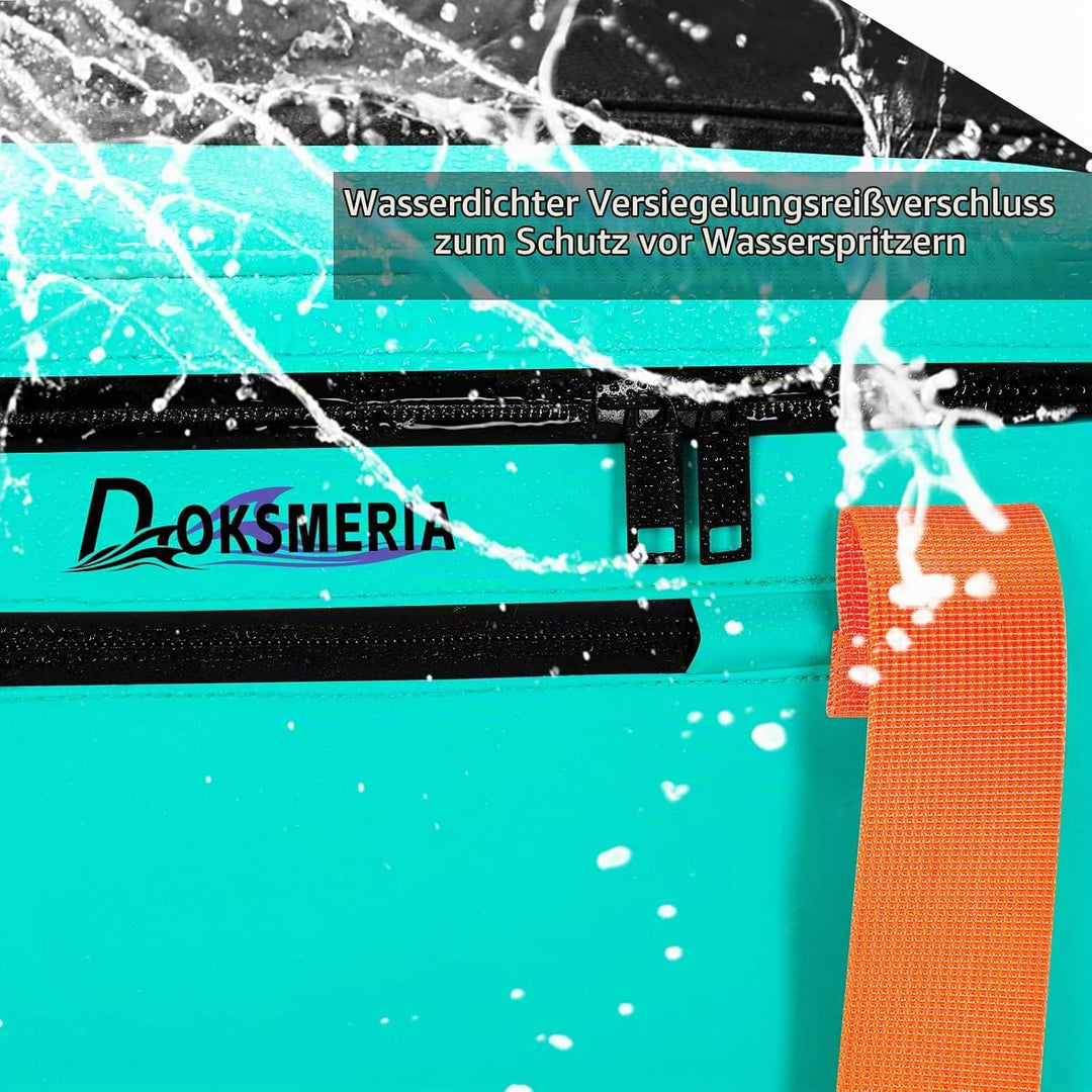 Paddle Board Cooler Wasserdicht, Super Capacity SUP Paddleboard Deck Cooler mit Schultergurt &amp; 6 ela