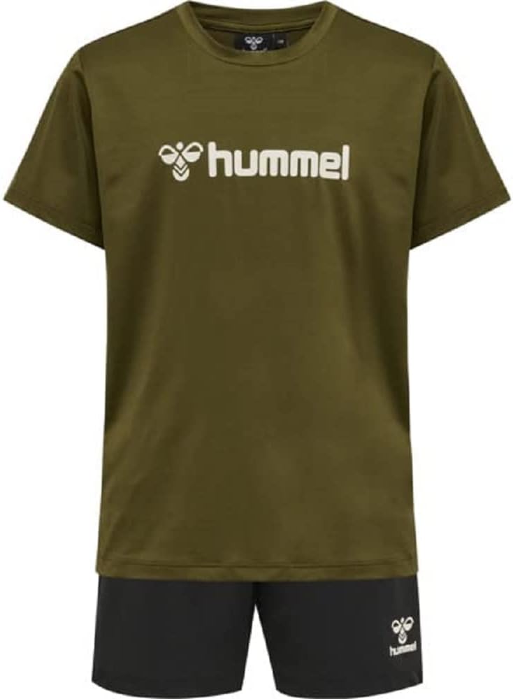 hummel Uni_Kids Shorts Set Hmlplag Shorts Set 116 Dark Olive, 116 Dark Olive