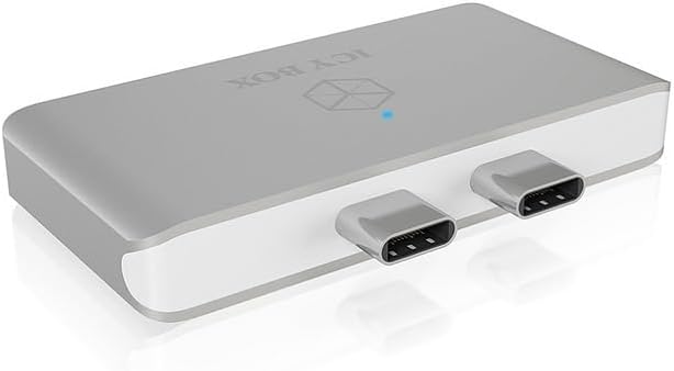Icy Box Thunderbolt 3 Dock passend für MacBook Pro und MacBook Air, HDMI 4K 30Hz, USB 3.0, Aluminium