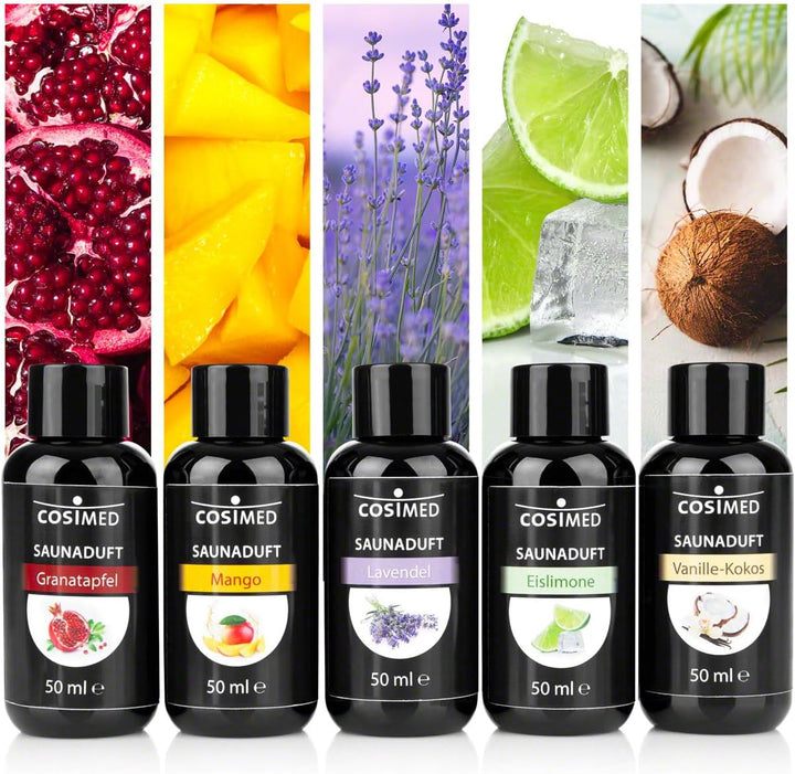 Sport-Tec Saunaduft-Set: 5 Flaschen à 50 ml, Made in Germany, Saunaaufguss