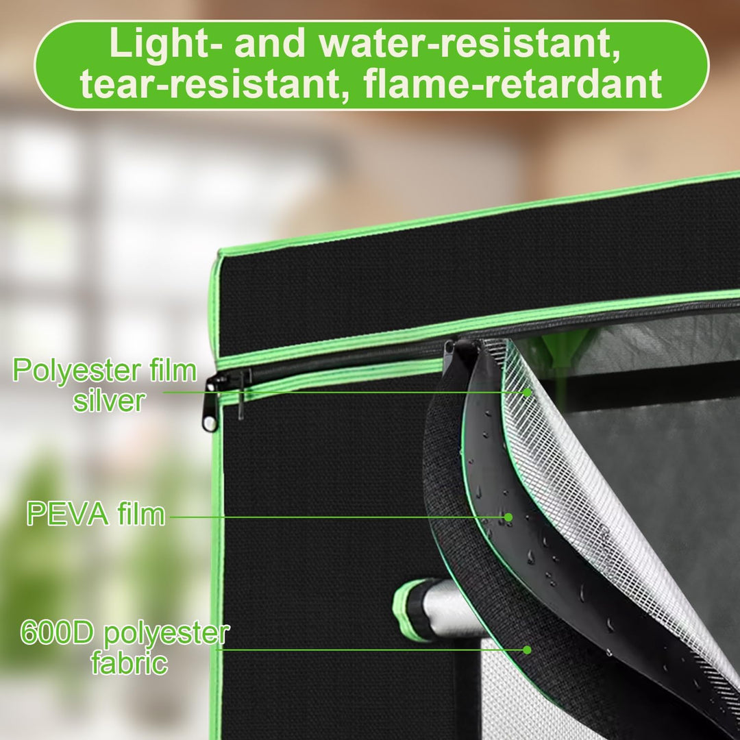Daromigo Growzelt 80 * 80 * 180cm Homegrowing Zuchtzelt für Pflanze Lichtdicht und Wasserdicht Anbau
