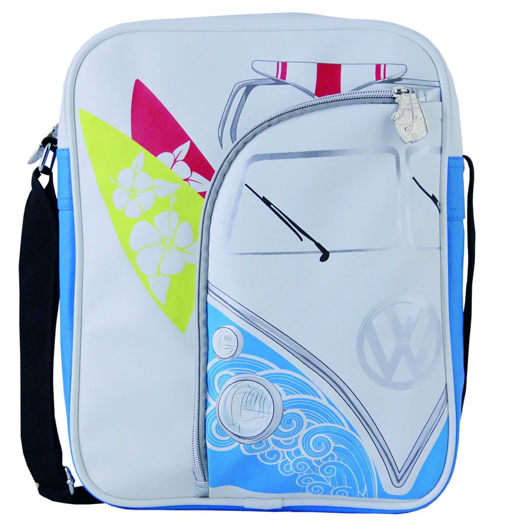 BRISA VW Collection - Volkswagen Unisex Retro-Vintage-Schulter-Umhänge-Reise-Tasche im T1 Bulli Bus