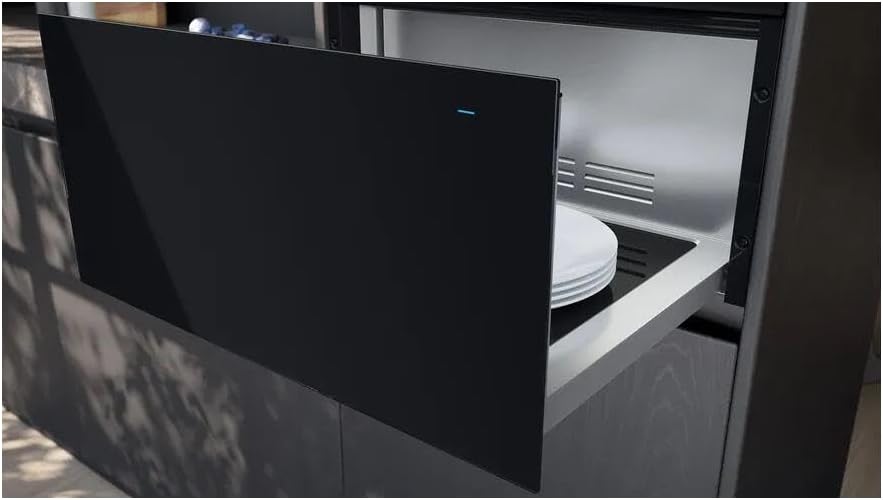 Siemens BI710D1B1 iQ700, Smarte Wärmeschublade, 60 x 29 cm, Schwarz, Niedrigtemperaturgaren, Teller