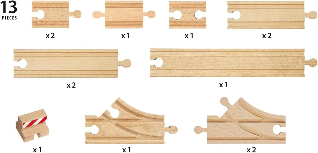 BRIO 33394 - Schienen Starter Pack B Single, Single