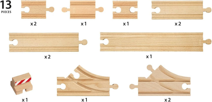 BRIO 33394 - Schienen Starter Pack B Single, Single