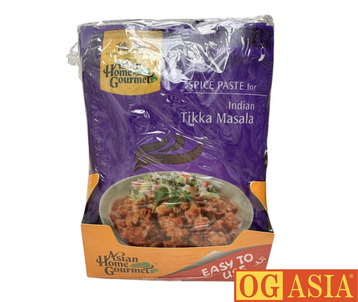 ASIAN HOME GOURMET Tikka Masala Paste – 12er Pack – Indische Gewürz Paste für Curry – OG ASIA – 12x