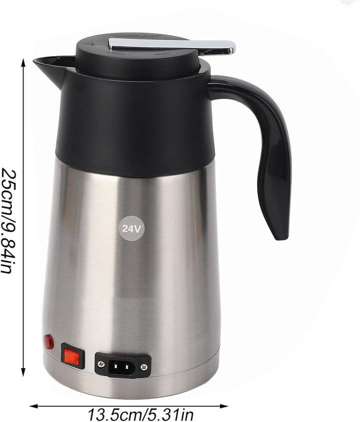 Wasserkocher Für LKW 24 Volt Edelstahl + Pp 24V Wasserkocher LKW Tragbare 1300Ml Grosse Kapazität Au
