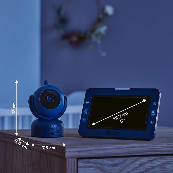 Babymoov Babyphone mit Kamera YOO Master+ HD – 5"-Display, 360°-Kamera, Nachtsicht & Zoom, VOX-Modus