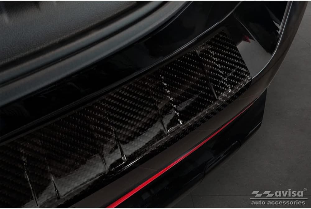 Avisa Echtes 3D Karbon Heckstossstangenschutz kompatibel mit BMW X1 U11 / U11 xLine 2022- 'Ribs'