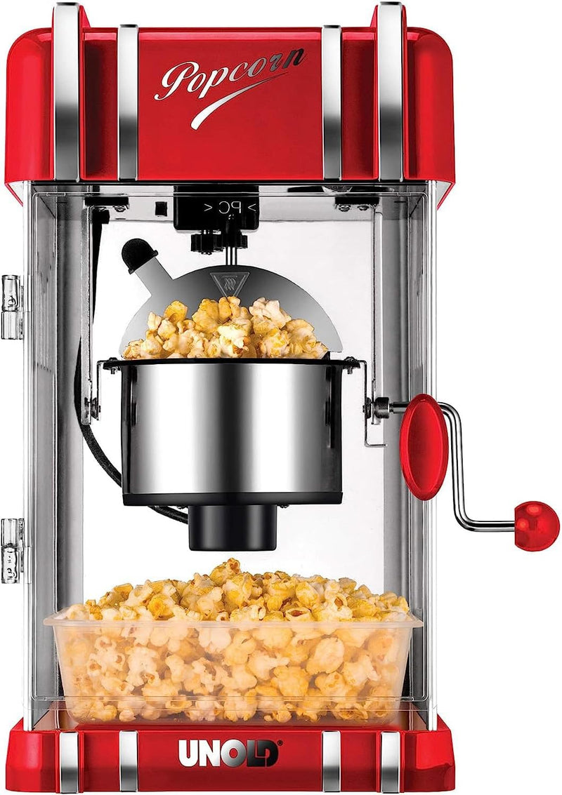 UNOLD 48535 POPCORNMAKER Retro, 300 W, Antihaftbeschichteter Edelstahl-Topf, Popcorn wie im Kino, In